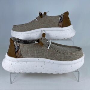Hey Dude Brown and White Women's Slip-Ons New